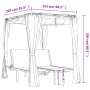 Tumbona doble con cortinas laterales y toldo gris antracita de vidaXL, Tumbonas - Ref: Foro24-313930, Precio: 368,99 €, Descu...