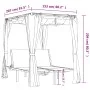 Tumbona doble con cortinas laterales y toldo gris antracita de vidaXL, Tumbonas - Ref: Foro24-313930, Precio: 364,77 €, Descu...