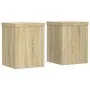 Soportes de plantas 2 uds madera roble Sonoma 15x15x20 cm de , Soportes para macetas - Ref: Foro24-852890, Precio: 23,04 €, D...
