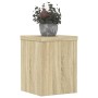 Soportes de plantas 2 uds madera roble Sonoma 15x15x20 cm de , Soportes para macetas - Ref: Foro24-852890, Precio: 23,56 €, D...