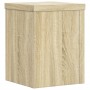 Soportes de plantas 2 uds madera roble Sonoma 15x15x20 cm de , Soportes para macetas - Ref: Foro24-852890, Precio: 23,56 €, D...