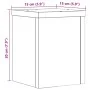 Soportes de plantas 2 uds madera roble Sonoma 15x15x20 cm de , Soportes para macetas - Ref: Foro24-852890, Precio: 23,04 €, D...