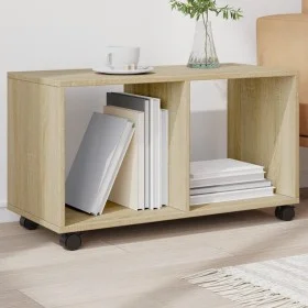 Armario con ruedas madera ingeniería roble Sonoma 72x33x42,5 cm by , Side tables - Ref: Foro24-853139, Price: 37,32 €, Discou...