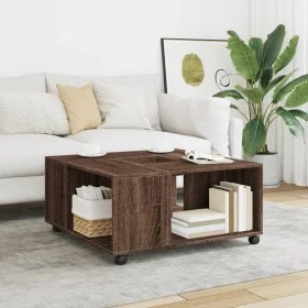 Mesa de centro madera de ingeniería marrón roble 80x80x40 cm de , Mesas de centro - Ref: Foro24-853179, Precio: 80,49 €, Desc...