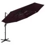 4-stöckiger Regenschirm mit burgunderroter Aluminiumstange 3x3 m von vidaXL, Sonnenschirme - Ref: Foro24-313832, Preis: 159,1...