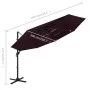 4-stöckiger Regenschirm mit burgunderroter Aluminiumstange 3x3 m von vidaXL, Sonnenschirme - Ref: Foro24-313832, Preis: 159,1...