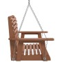 Silla columpio jardín con cadenas de metal madera abeto marrón de , Balancines de jardín - Ref: Foro24-4008979, Precio: 127,4...
