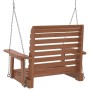 Silla columpio jardín con cadenas de metal madera abeto marrón de , Balancines de jardín - Ref: Foro24-4008979, Precio: 127,4...