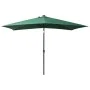 Sombrilla con LED y poste de acero verde 2x3 m de vidaXL, Sombrillas - Ref: Foro24-313786, Precio: 54,38 €, Descuento: %