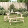 Mesa de picnic bancos 2 en 1 convertible madera maciza abeto de , Mesas de jardín - Ref: Foro24-4008991, Precio: 131,32 €, De...