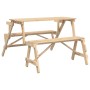 Mesa de picnic bancos 2 en 1 convertible madera maciza abeto de , Mesas de jardín - Ref: Foro24-4008991, Precio: 139,53 €, De...