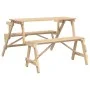 Mesa de picnic bancos 2 en 1 convertible madera maciza abeto de , Mesas de jardín - Ref: Foro24-4008991, Precio: 131,32 €, De...
