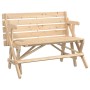 Mesa de picnic bancos 2 en 1 convertible madera maciza abeto de , Mesas de jardín - Ref: Foro24-4008991, Precio: 139,53 €, De...