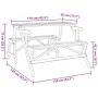 Mesa de picnic bancos 2 en 1 convertible madera maciza abeto de , Mesas de jardín - Ref: Foro24-4008991, Precio: 131,32 €, De...