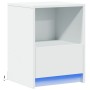 Mesita de noche con luces LED madera de ingeniería blanca de , Mesitas de noche - Ref: Foro24-852019, Precio: 41,48 €, Descue...