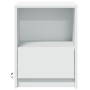 Mesita de noche con luces LED madera de ingeniería blanca de , Mesitas de noche - Ref: Foro24-852019, Precio: 41,48 €, Descue...