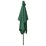 Sombrilla con LED y poste de acero verde 2x3 m de vidaXL, Sombrillas - Ref: Foro24-313786, Precio: 54,38 €, Descuento: %