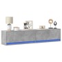 Mueble de TV de pared con LED gris hormigón 180x31x38 cm de , Muebles TV - Ref: Foro24-3307950, Precio: 160,10 €, Descuento: %