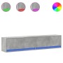 Mueble de TV de pared con LED gris hormigón 180x31x38 cm de , Muebles TV - Ref: Foro24-3307950, Precio: 160,10 €, Descuento: %