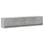 Mueble de TV de pared con LED gris hormigón 180x31x38 cm de , Muebles TV - Ref: Foro24-3307950, Precio: 160,10 €, Descuento: %