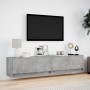 Mueble de TV de pared con LED gris hormigón 180x31x38 cm de , Muebles TV - Ref: Foro24-3307950, Precio: 160,10 €, Descuento: %