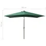 Sombrilla con LED y poste de acero verde 2x3 m de vidaXL, Sombrillas - Ref: Foro24-313786, Precio: 54,38 €, Descuento: %
