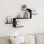 Estante de pared madera de ingeniería negro 104x15x49 cm de , Estantes y estanterías - Ref: Foro24-853201, Precio: 26,61 €, D...