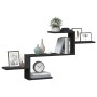 Estante de pared madera de ingeniería negro 104x15x49 cm de , Estantes y estanterías - Ref: Foro24-853201, Precio: 26,61 €, D...