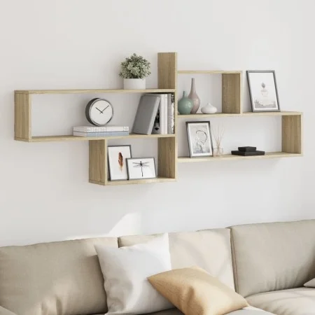 Estantería pared madera ingeniería roble Sonoma 167,5x18x68 cm de , Estantes y estanterías - Ref: Foro24-853319, Precio: 45,5...