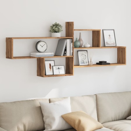 Estante pared madera ingeniería roble artisian 167,5x18x68 cm de , Estantes y estanterías - Ref: Foro24-853325, Precio: 44,95...