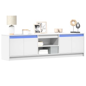 Mueble de TV con LED madera de ingeniería blanco 180x34x50 cm de , Muebles TV - Ref: Foro24-3307912, Precio: 142,62 €, Descue...