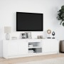 Mueble de TV con LED madera de ingeniería blanco 180x34x50 cm de , Muebles TV - Ref: Foro24-3307912, Precio: 142,62 €, Descue...