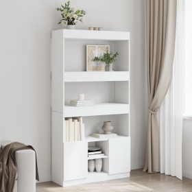 Aparador alto madera de ingeniería blanco 92x33x180 cm de , Librerías y estanterías - Ref: Foro24-3309618, Precio: 109,95 €, ...