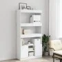 Aparador alto madera de ingeniería blanco 92x33x180 cm de , Librerías y estanterías - Ref: Foro24-3309618, Precio: 107,92 €, ...
