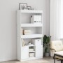 Aparador alto madera de ingeniería blanco 92x33x180 cm de , Librerías y estanterías - Ref: Foro24-3309618, Precio: 109,95 €, ...