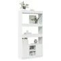 Aparador alto madera de ingeniería blanco 92x33x180 cm de , Librerías y estanterías - Ref: Foro24-3309618, Precio: 107,92 €, ...
