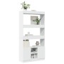 Aparador alto madera de ingeniería blanco 92x33x180 cm de , Librerías y estanterías - Ref: Foro24-3309618, Precio: 109,95 €, ...