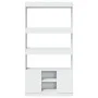 Aparador alto madera de ingeniería blanco 92x33x180 cm de , Librerías y estanterías - Ref: Foro24-3309618, Precio: 107,92 €, ...