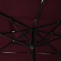 Sombrilla de 3 niveles con poste de aluminio burdeos 2,5x2,5 m de vidaXL, Sombrillas - Ref: Foro24-313840, Precio: 75,84 €, D...