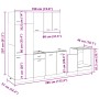 Set de muebles de cocina 7 pzas madera ingeniería roble Sonoma de , Armarios de cocina - Ref: Foro24-3307654, Precio: 497,13 ...