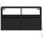 Mueble de TV de pared con luces LED negro 80x31x45 cm de , Muebles TV - Ref: Foro24-852328, Precio: 63,31 €, Descuento: %