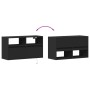 Mueble de TV de pared con luces LED negro 80x31x45 cm de , Muebles TV - Ref: Foro24-852328, Precio: 63,31 €, Descuento: %