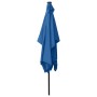 Sombrilla con LED y poste de acero azul azure 2x3 m de vidaXL, Sombrillas - Ref: Foro24-313793, Precio: 67,03 €, Descuento: %