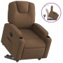 Sillón reclinable elevable de tela marrón de , Sillones - Ref: Foro24-3204372, Precio: 247,26 €, Descuento: %