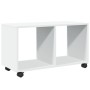 Armario con ruedas madera ingeniería blanco 72x33x42,5 cm de , Mesas auxiliares - Ref: Foro24-853137, Precio: 41,27 €, Descue...