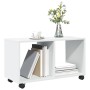 Armario con ruedas madera ingeniería blanco 72x33x42,5 cm de , Mesas auxiliares - Ref: Foro24-853137, Precio: 41,27 €, Descue...