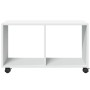 Armario con ruedas madera ingeniería blanco 72x33x42,5 cm de , Mesas auxiliares - Ref: Foro24-853137, Precio: 41,27 €, Descue...