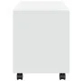 Engineered wood white rolling cabinet 72x33x42.5 cm by , Side tables - Ref: Foro24-853137, Price: 40,64 €, Discount: %