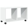 Armario con ruedas madera ingeniería blanco 72x33x42,5 cm de , Mesas auxiliares - Ref: Foro24-853137, Precio: 41,27 €, Descue...