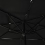 Sombrilla de 3 niveles con poste de aluminio negra 2,5x2,5 m de vidaXL, Sombrillas - Ref: Foro24-313842, Precio: 76,01 €, Des...